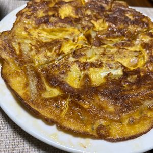 ぽちゃこの作ってみた!投稿(ベーコンポテトdeスペイン風オムレツ【#クリスマス】)