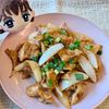 すみの作ってみた!投稿(【新玉ねぎと豚肉のさっぱりオイポン炒め】10分おかず♡)