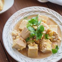 お出汁じんわり。高野豆腐とツナの卵とじ