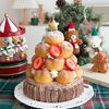 材料4つ 簡単プチシュークリスマスツリー