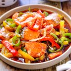 【鮭の野菜の甘酢炒め】パパっと完成♪ご飯進むお魚おかず☆