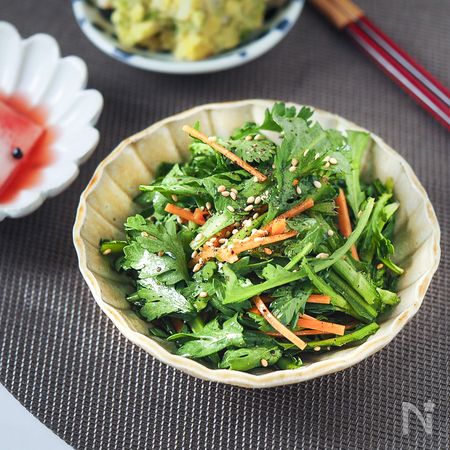 3分 春菊の即席生サラダ By 小鉢ひろか レシピサイト Nadia ナディア プロの料理家のおいしいレシピ