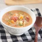 食べるスープ♪クリーミーな野菜たっぷりミネストローネ