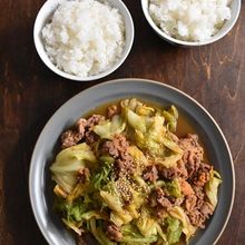 まな板不要!包丁不要!ちぎりキャベツのプルコギ風