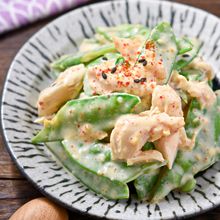 【さやえんどうの七味みそマヨ和え】困ったときの一品に