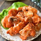 [甘辛タレがやみつき！簡単ヤムニョムチキン]むね肉でヘルシー