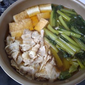 みふりーもの作ってみた!投稿(【小松菜と豚肉のさっと煮】5分煮るだけ！じゅわっとおいしい♪)