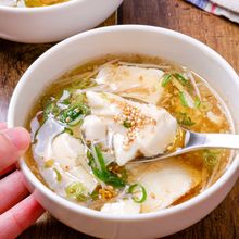 【とろとろねぎ胡麻スープ】豆腐とえのきの簡単中華スープ♬