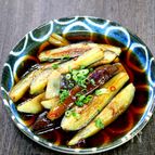 揚げなくても大丈夫「茄子の焼きびたし」