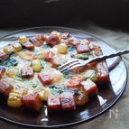 ～ゴロゴロ野菜とスパムの美味しいお餅～