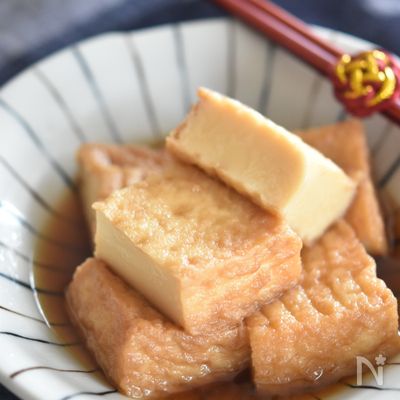 レンジで簡単♪厚揚げ豆腐のうま煮【作り置き】