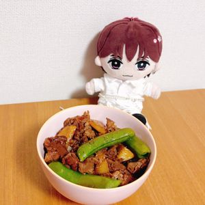 えりかの作ってみた!投稿(牛肉と春野菜のカレー炒め)