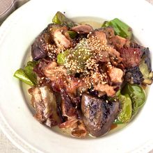 この味やみつき!カリッと豚バラとろける茄子とピーマン甘酢炒め