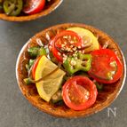 レモンでさっぱり♡【トマトとオクラの塩昆布和え】