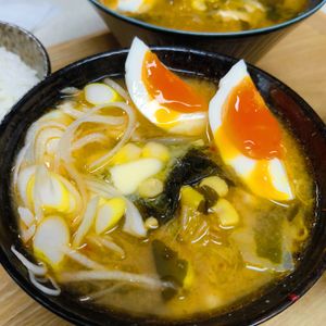 もんぶらん°・*:.。.☆の作ってみた!投稿(お鍋で3分《味噌ラーメン風♡もやしスープ》)