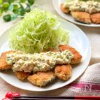 揚げずに絶品♡鮭フライタルタルソースがけ
