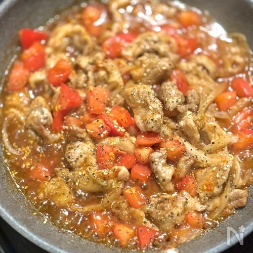 【ごはんがすすむ】夏のうまトマ生姜焼き!