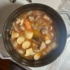 【エリンギと豚肉のゴロゴロデミ風煮込み】短い煮込み時間で♪の工程4