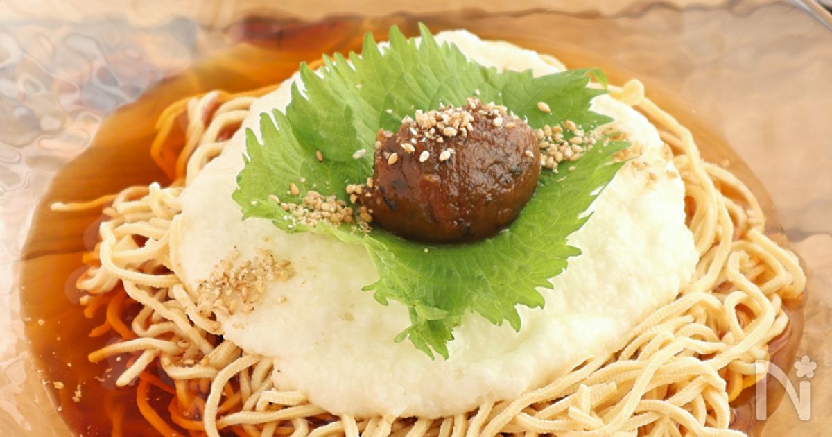 さっぱり ヘルシー 豆腐干のねり梅とろろがけ By 佐藤 加奈子 Kaana57 レシピサイト Nadia ナディア プロの料理家のおいしいレシピ