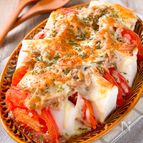 【やる気がない日に♡】トマトとはんぺんのツナグラタン