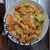 728185の作ってみた!投稿(ワンパン10分!【鶏むね肉とキャベツの旨塩炒め】胡麻油香る♩)