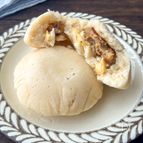 冷凍ハンバーグで♪【簡単レンチン肉まん】