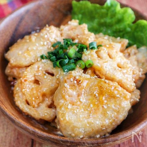 驚くほど柔らかしっとり♡【鶏れんこんマヨ】エビマヨ風