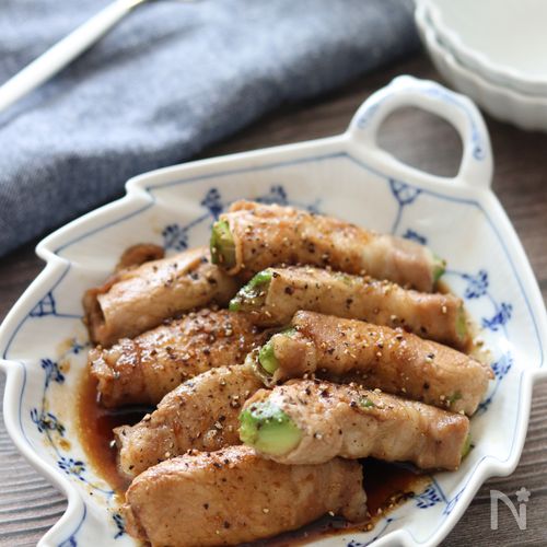 【アボカドの豚巻きバルサミコはちみつ照り焼き】簡単おつまみ♪