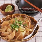 鶏肉とピーラー大根で材料2つ＊めんつゆで簡単さっぱり煮