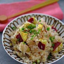 まるごと出汁で甘み際立つ!さつまいもごはん