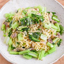 やみつき！豚バラと小松菜の塩焼きそば
