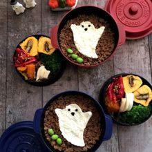 ハロウィンなので＾おばけちゃんのそぼろ弁当