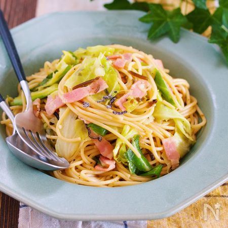 塩昆布が決め手 春キャベツとベーコンのバターポン酢パスタ By ｙｕｕ レシピサイト Nadia ナディア プロの料理家のおいしいレシピ