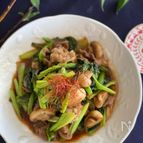 ターサイと牛肉のオイスター炒め