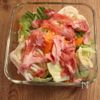 レンチン7分♪豚肉と野菜の旨塩ダレうどんの工程1