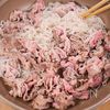 行列の定食屋さんの🍚あま～い牛肉の🤭💕すき焼き炒めの工程4