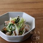 水菜と豚しゃぶの梅おかか和え