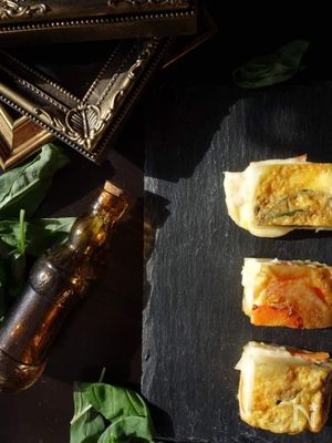 バジル風味ベビーチーズのフリッタータ