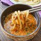 【レンジで5分！濃厚担々つけ汁うどん】簡単にすぐできる♡