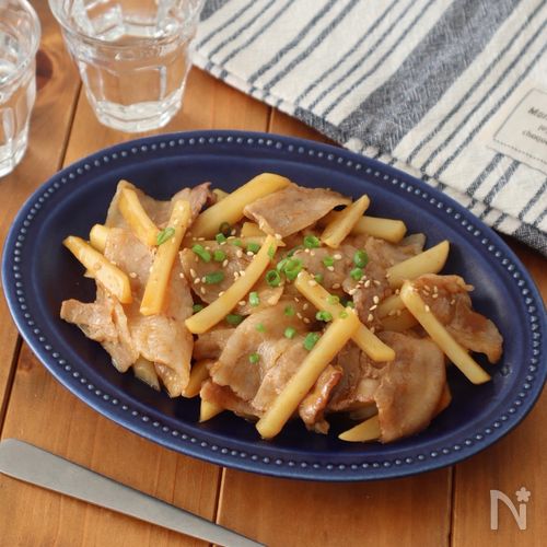 豚肉とじゃがいもの韓国風照り炒め