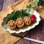 『栄養たっぷり』きのこたっぷりれんこんのはさみ焼き