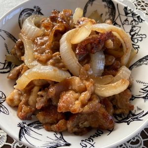 万福の作ってみた!投稿(【新玉ねぎと豚肉のさっぱりオイポン炒め】10分おかず♡)