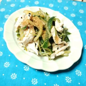 M＊Pの作ってみた!投稿(豆苗と鶏胸肉の山椒サラダ)