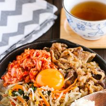 野菜たっぷり♪お肉柔らか♡レンジで簡単美味【絶品ビビンバ】