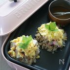 ホットプレートで梅さわやか和風オムライス