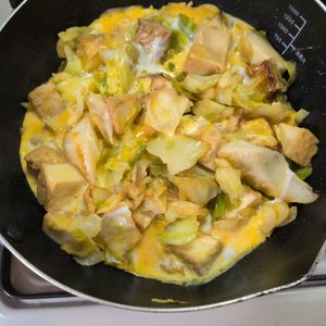 1233801の作ってみた!投稿(【厚揚げと白菜の卵とじ】やさしい味のヘルシーおかず)