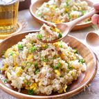 【ねぎ塩豚カルビ炒飯】食材３つ☆男子が喜ぶ！