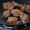 ほうれん草と鶏肉の豆乳カレースープの工程1