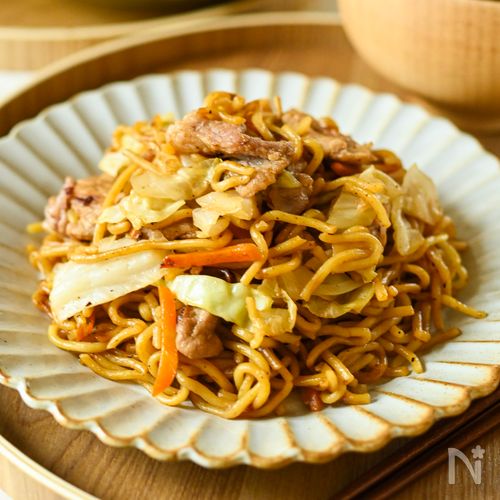ほったらかしで簡単!【ソース焼きそば】
