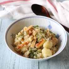 ごまとお揚げのポテトサラダ
